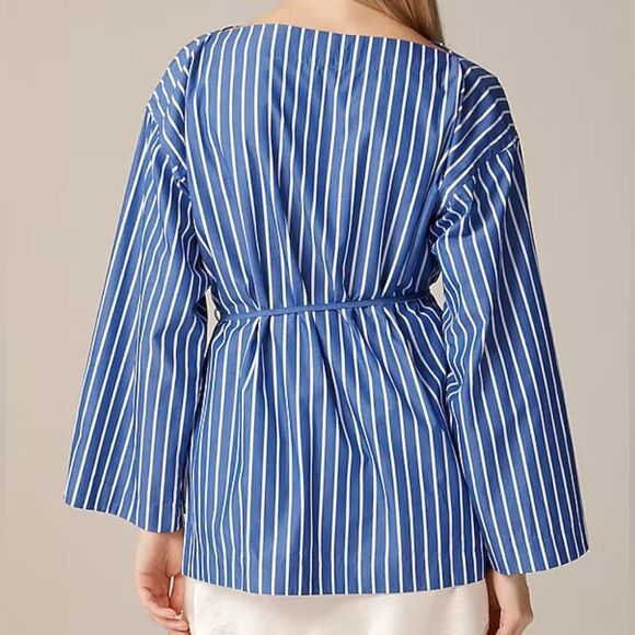 J.Crew Ciel top in striped cotton poplin NWT Size XS - Picture 2 of 9